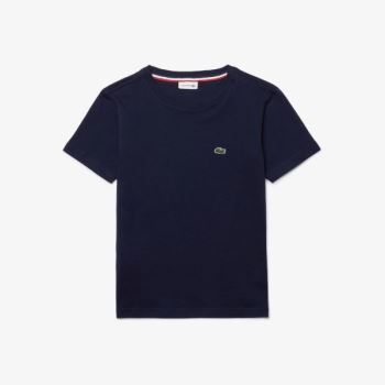 Lacoste Crew Neck Cotton Jersey T-shirt - Tričko Dětské Tmavě Blankyt Blankyt | CZ-aAPEQB